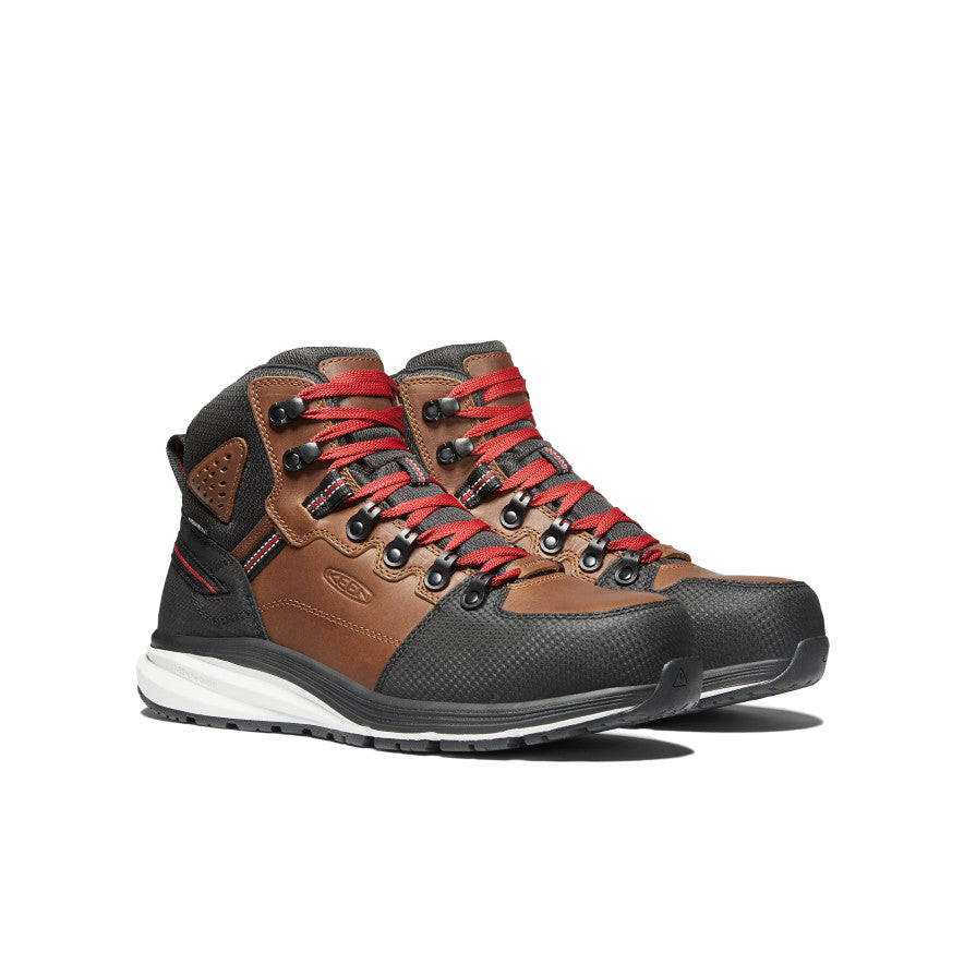 Men's Red Hook Waterproof Boot (Carbon Toe) | Tobacco/Black - Image 2