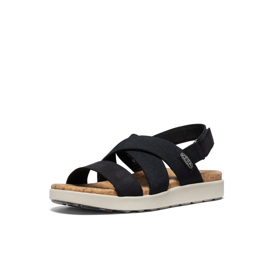 Women's Elle Criss Cross Sandal | Black/Birch - Image 3