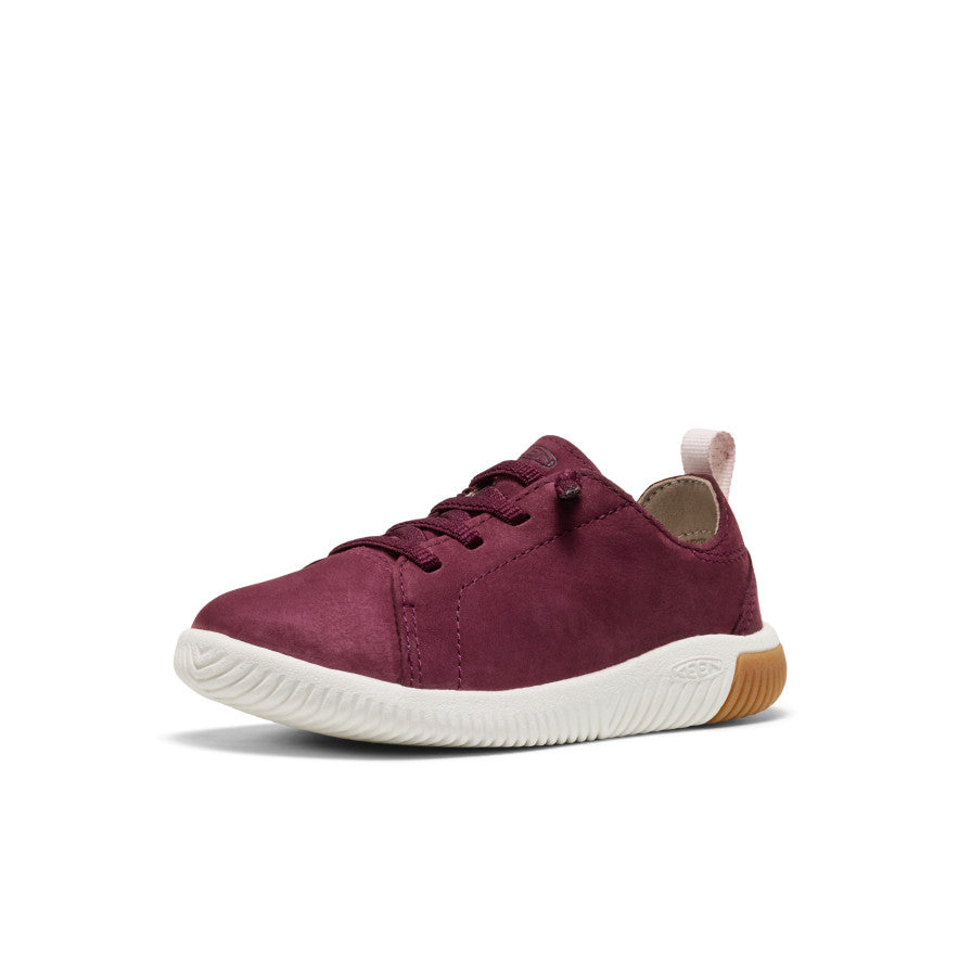 Little Kids' KNX Leather Sneaker | Fig/Star White - Image 3