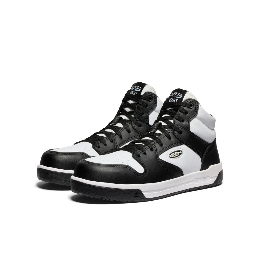 Men's Overton Mid Work Shoe (Carbon Toe) | Star White/Black - Image 2