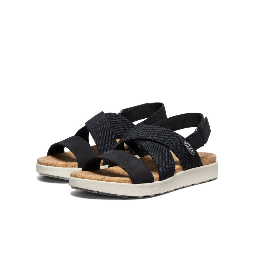 Women's Elle Criss Cross Sandal | Black/Birch - Image 2