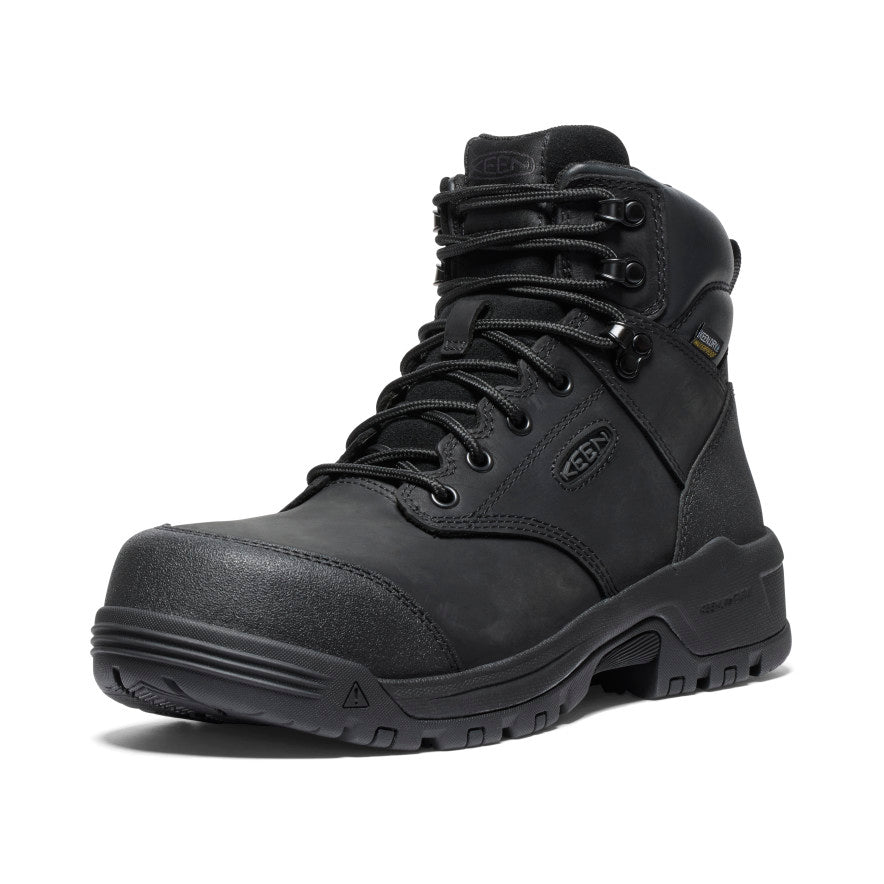 Men's Evanston 6 Waterproof Boot (Carbon Toe) | Black/Black - Image 3