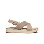 Women's Elle Luxe Cross Strap Sandal  |  Plaza Taupe/Brindle